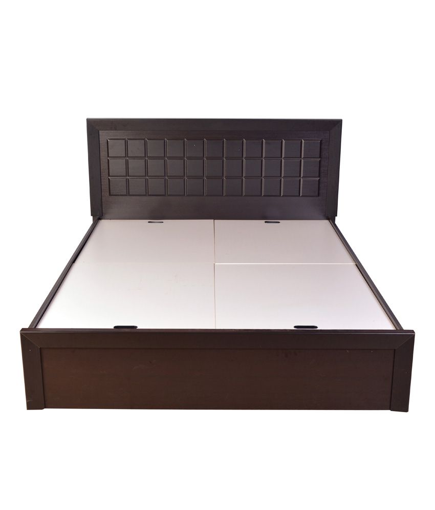Hometown Choco Queen Bed With Drawer, Queen Bed Frame With Storage Under 30000