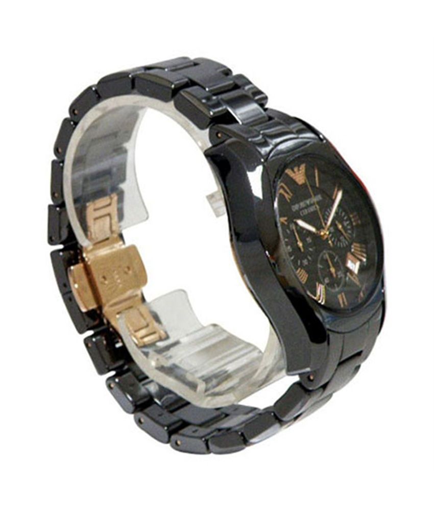 Emporio Armani Ar-1410 Black Ceramic Men's Watch - Buy Emporio Armani ...