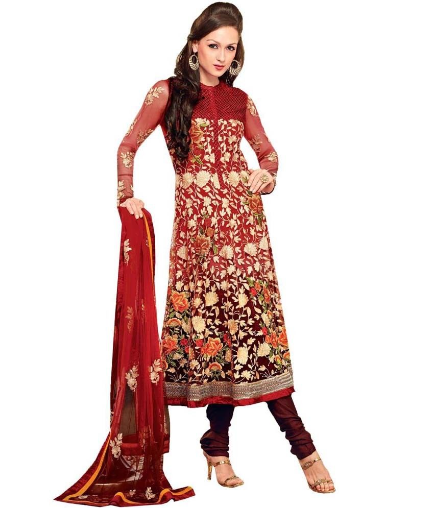 maroon ethnic gown