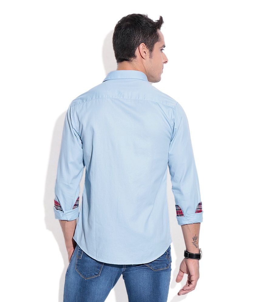 jack and jones blue and white shirt
