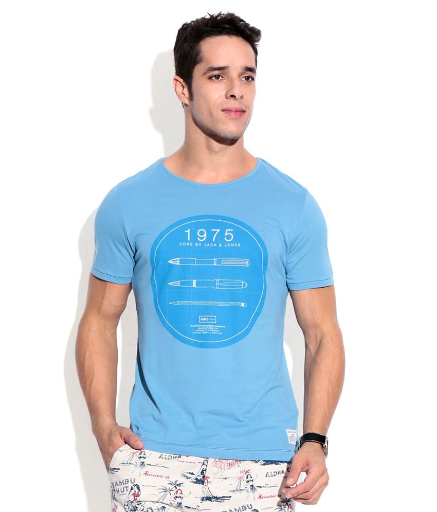 jack and jones blue and white shirt