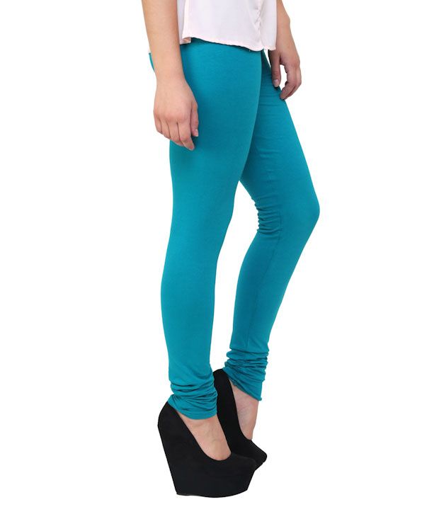 Anekaant Leggings Donna In Cotone Lycra: Modello Verde Chatni, Taglia Unica, Perfetti Per Il Comfort Quotidiano
