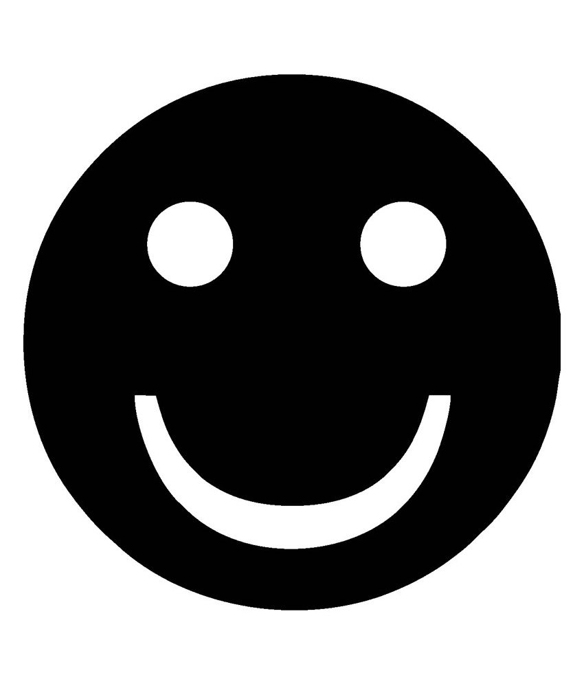 Bluegape Black Acrylic Happy Smiley Acrylic Wall Sticker - Buy Bluegape ...