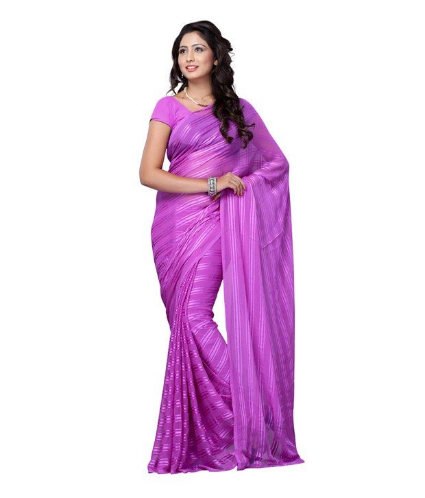 chiffon ki saree plain
