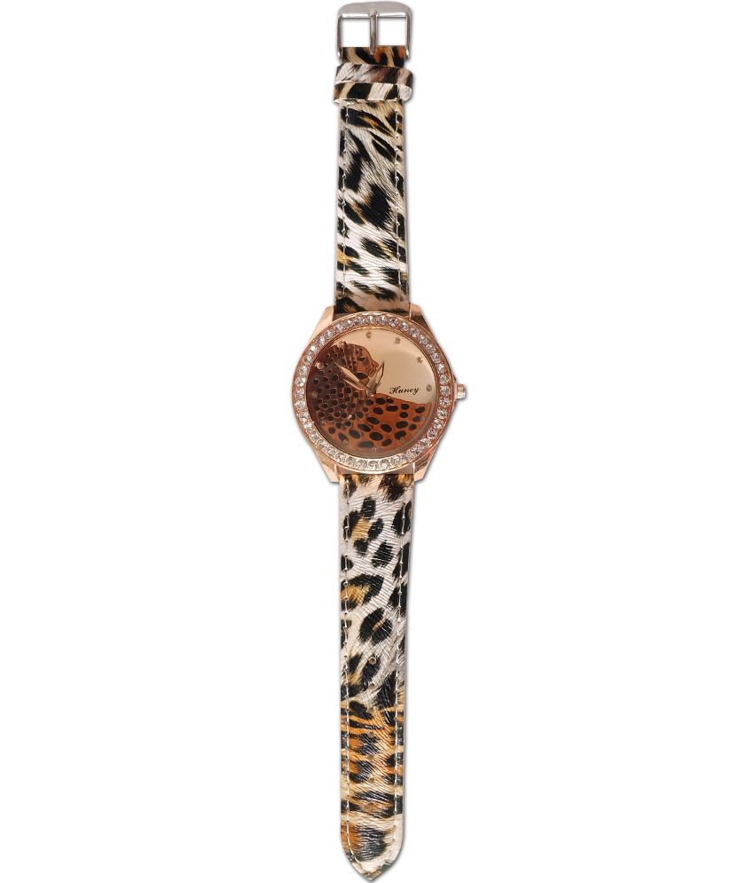  Brown Leopard Print Designer Watch Price in India: Buy   Brown Leopard Print Designer Watch Online at Snapdeal