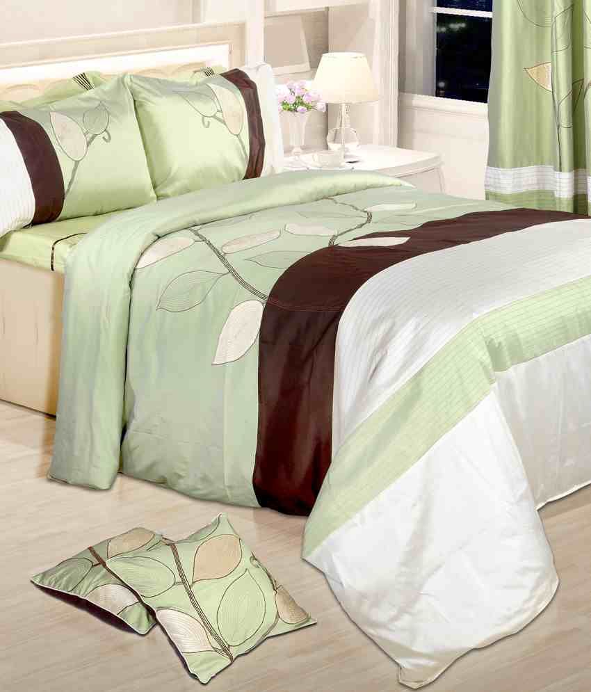 Eyda Leaf Trail Green Bedspreads Buy Eyda Leaf Trail Green Bedspreads Online At Low Price In India Snapdeal Com