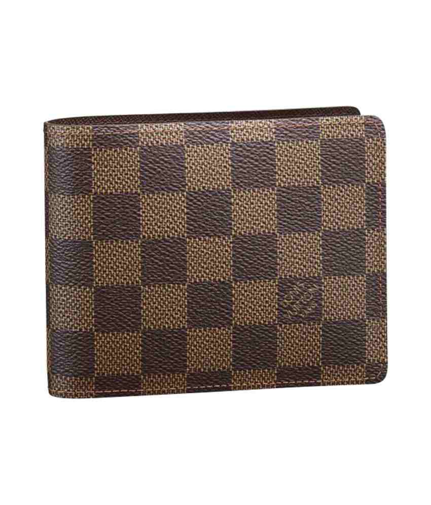 Louis Vuitton Brown Checks Designer Leather Wallet: Buy Online at Low Price in India - Snapdeal