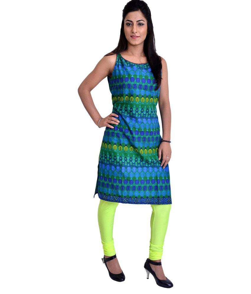 La Firangi Neon Green Satin Leggings 