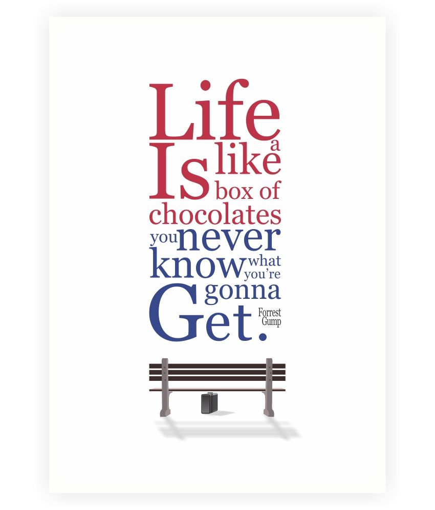 4 Life Is Like A Box Chocolate Forrest Gump Movies Quotes Typography Poster