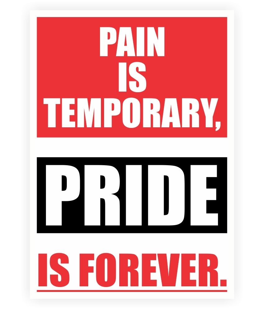 Lab No 4 Pain Is Temporary Pride Is Forever Gym Inspirational Quotes Poster Lab No 4 Pain Is Temporary Pride Is Forever Gym Inspirational Quotes Poster