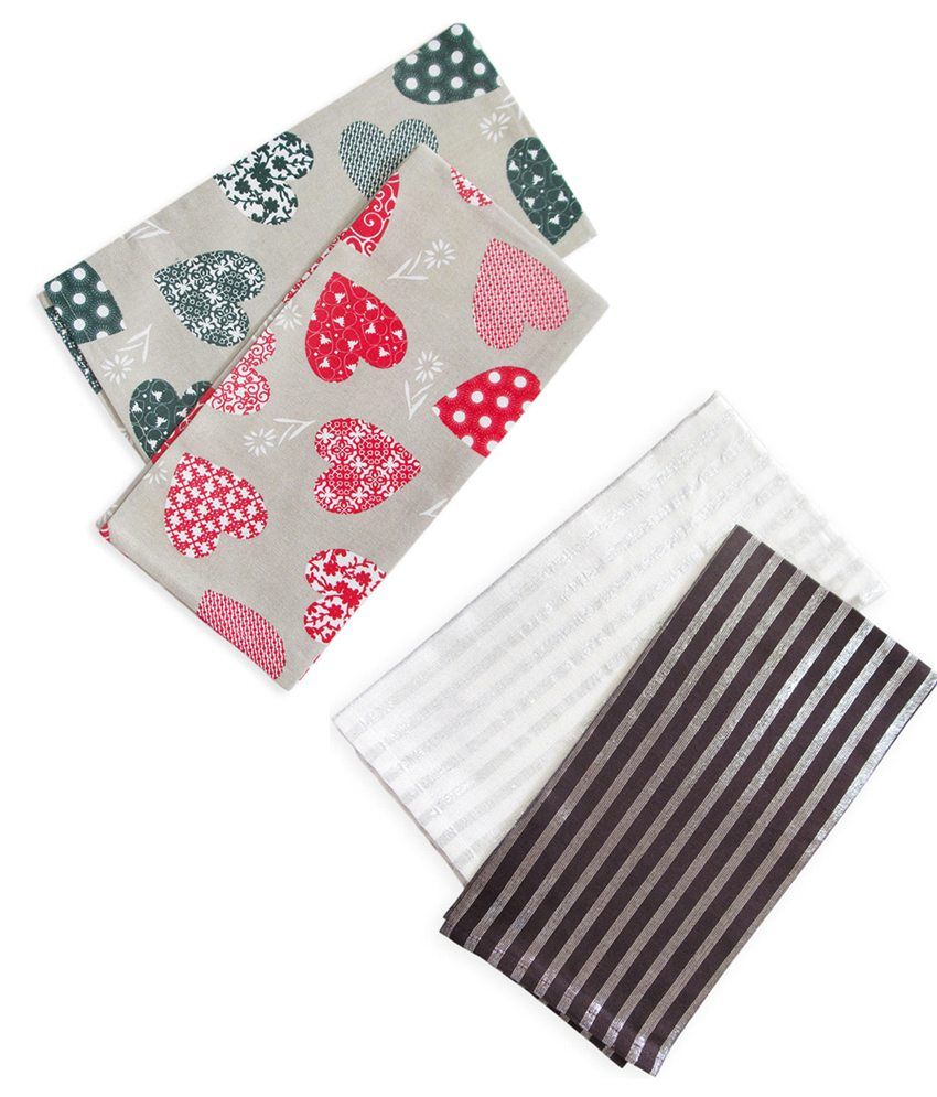 Airwill Multi-colour Printed Cotton Set Of 2 Kitchen ...