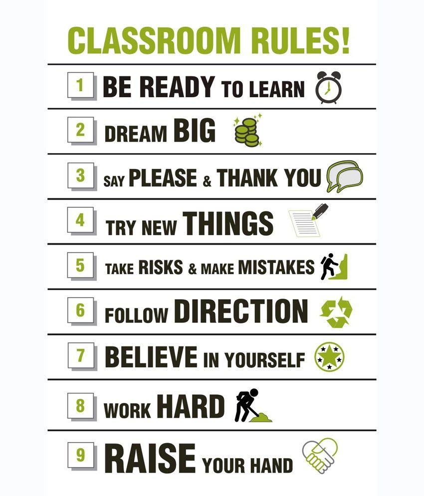 Shopisky Wall Sticker Classroom Rules Buy Shopisky Wall Sticker