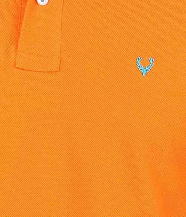 allen solly orange t shirt