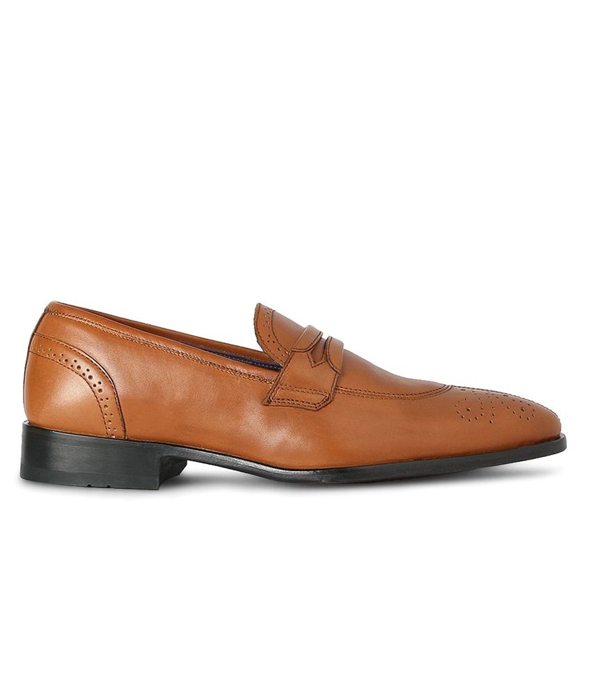 louis philippe tan formal shoes