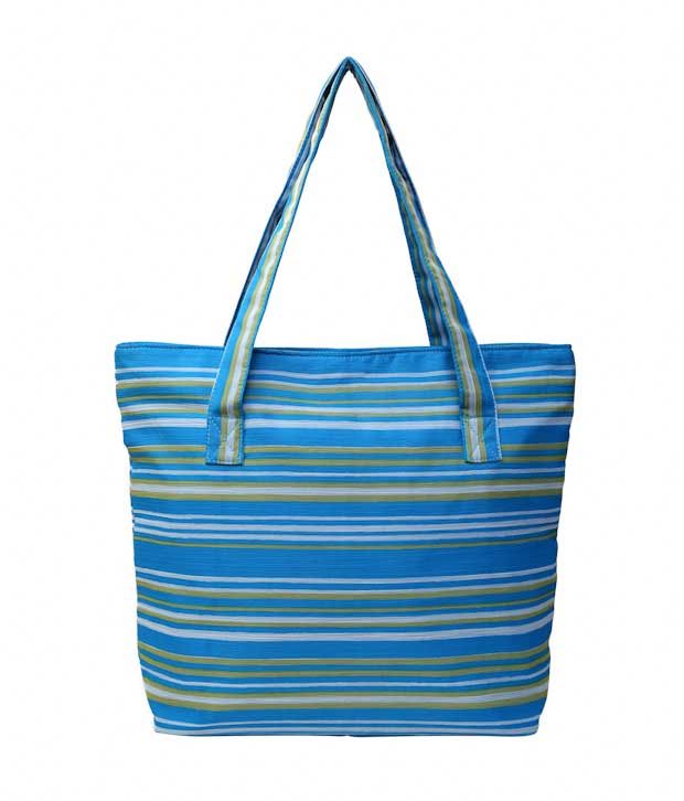 Anekaant Vivacious Blue Polyester Tote Bag - Buy Anekaant Vivacious ...