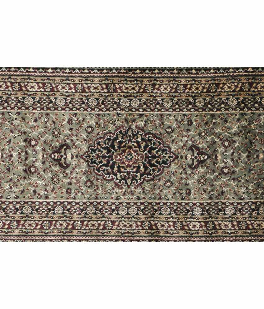 Flattering Floors Kashmiri Floor Carpet Green 4x6 Ft. Buy Flattering