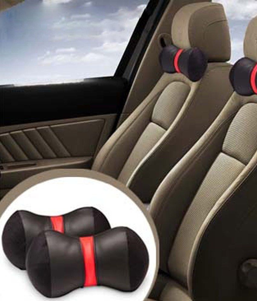 Speedwav Car Neck Pillows Dumble Cushion Set Of 2 Black And Red Buy