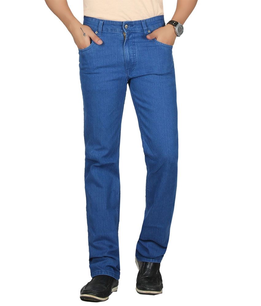 Dare Stylish Royal Blue Comfort Fit Mid Rise Denim Jeans For Men ...