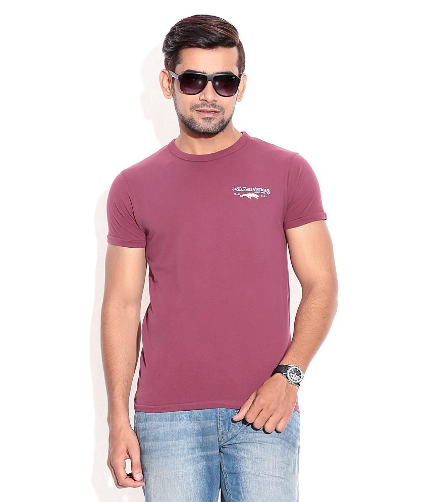 jack and jones t shirt red