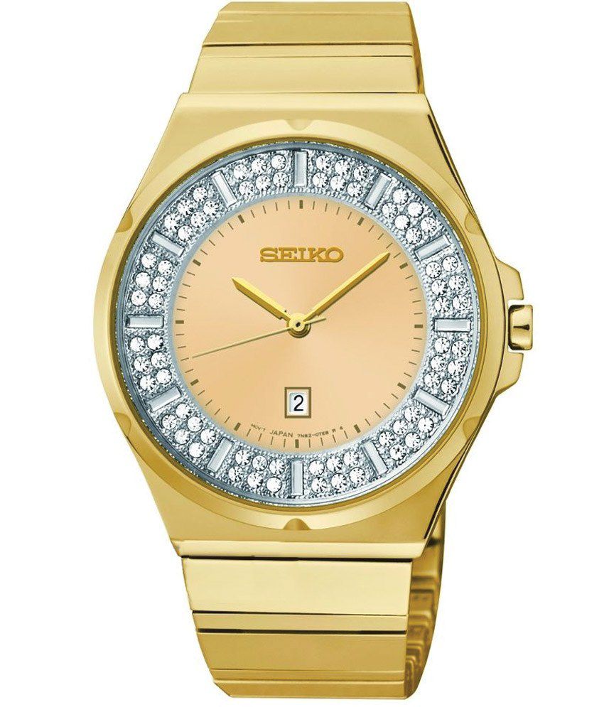 Seiko Sxdf72p1 Gold Dial Ladies Watch Price in India: Buy Seiko Sxdf72p1  Gold Dial Ladies Watch Online at Snapdeal