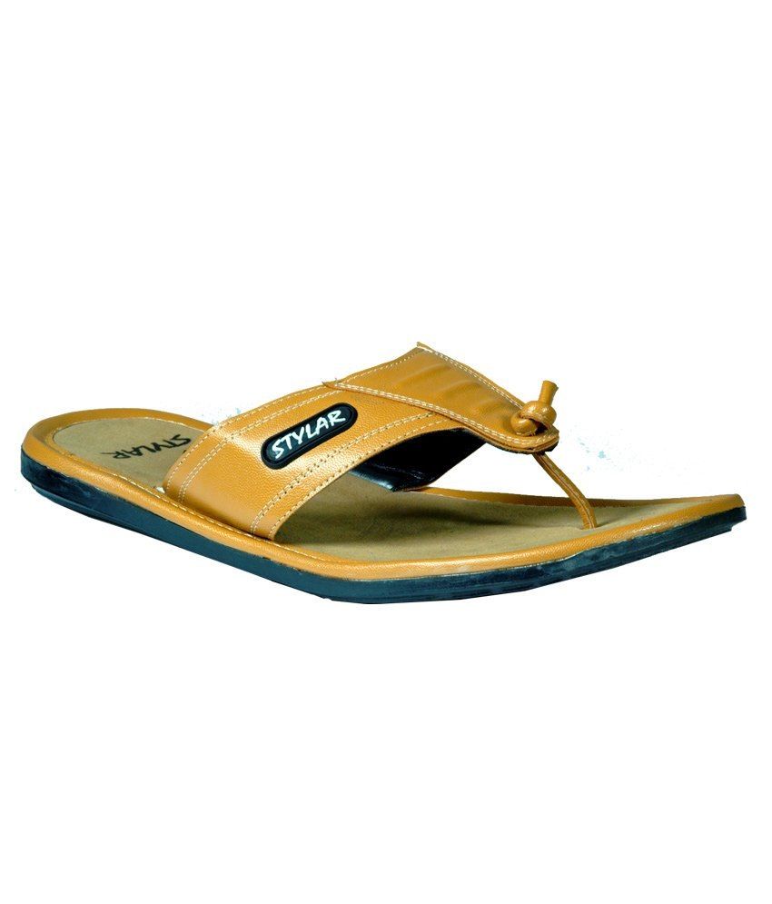 tan flip flops mens