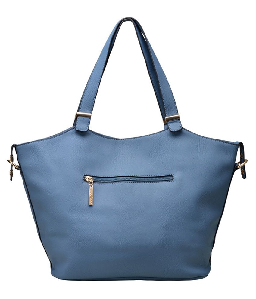 bright blue shoulder bag