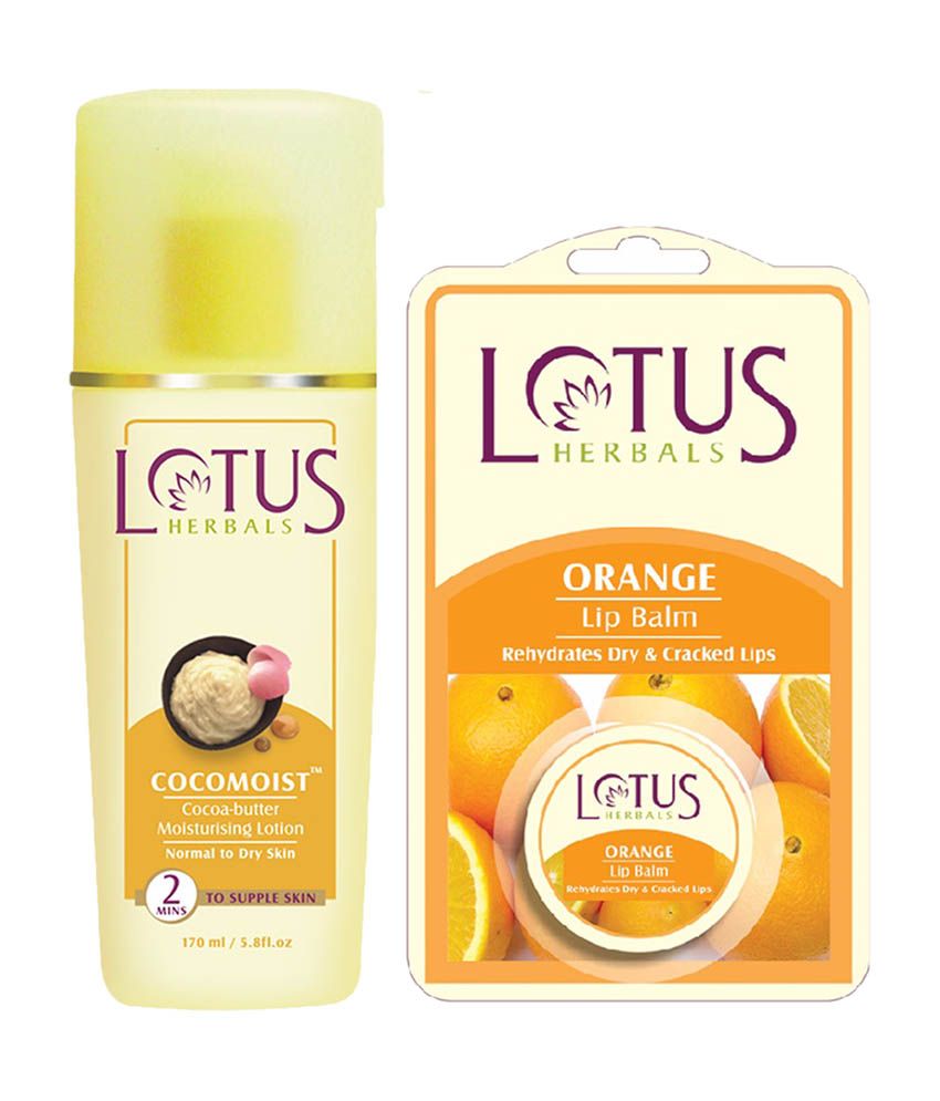 Lotus Herbals Moisturising Lotion 170 ml & Orange Lip Balm 5g