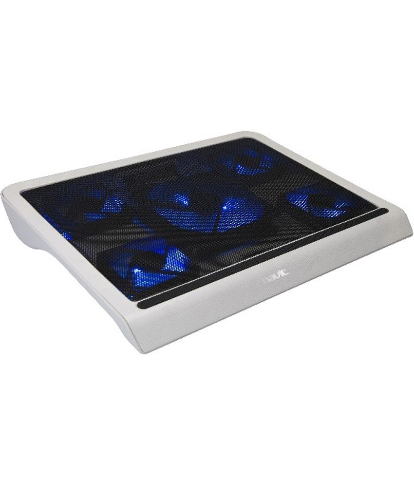 white laptop cooling pad