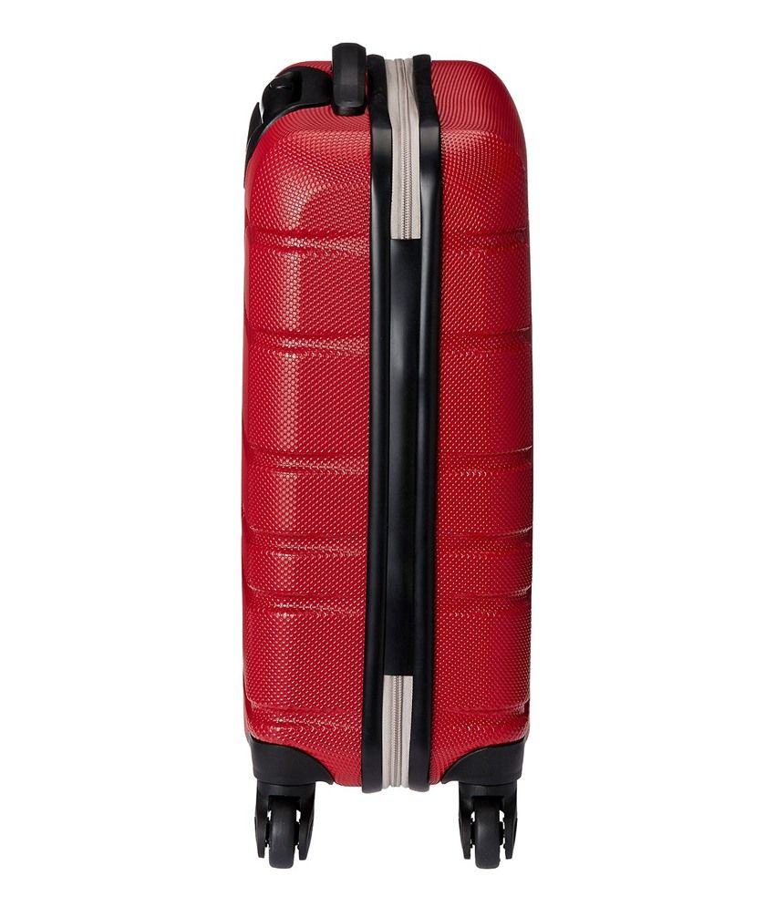 American Tourister Houston City Red 4 Wheel Hard Luggage Trolley Size