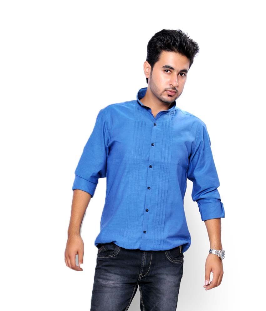 royal blue party wear shirt