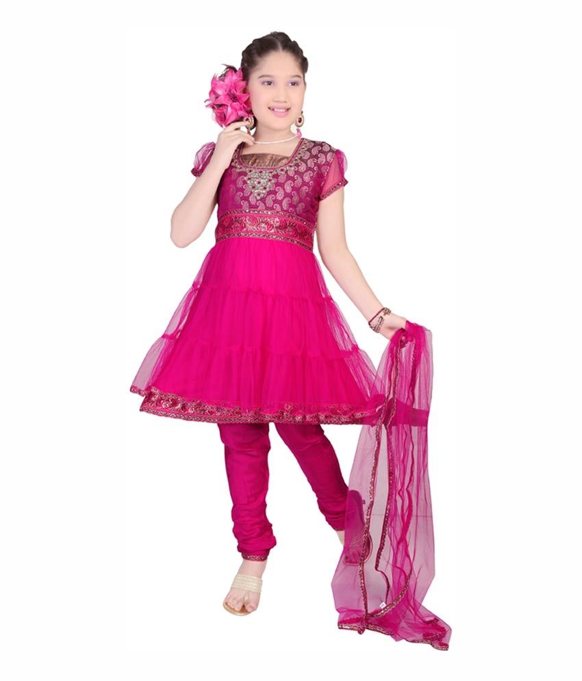 half sleeves salwar suit