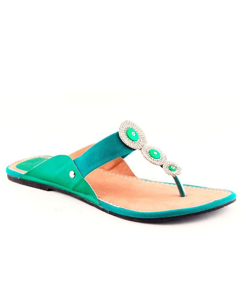 Grafion Turquoise Low Heel Slip-on Price in India- Buy Grafion Turquoise Low Heel Slip-on Online 