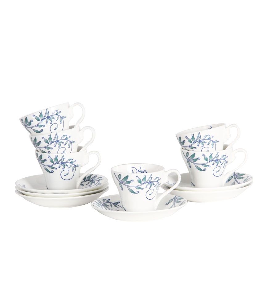 Bharat Microwave Bone China 12 Pcs Cup & Saucer Set Buy Online at Best