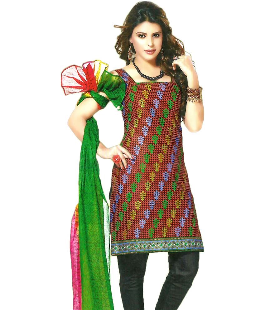     			Jevi Prints Multi Color Cotton Unstitched Dress Material