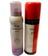 Lomani Miss Lomani And Tomy Girl Deodorants For Women 150 ml each