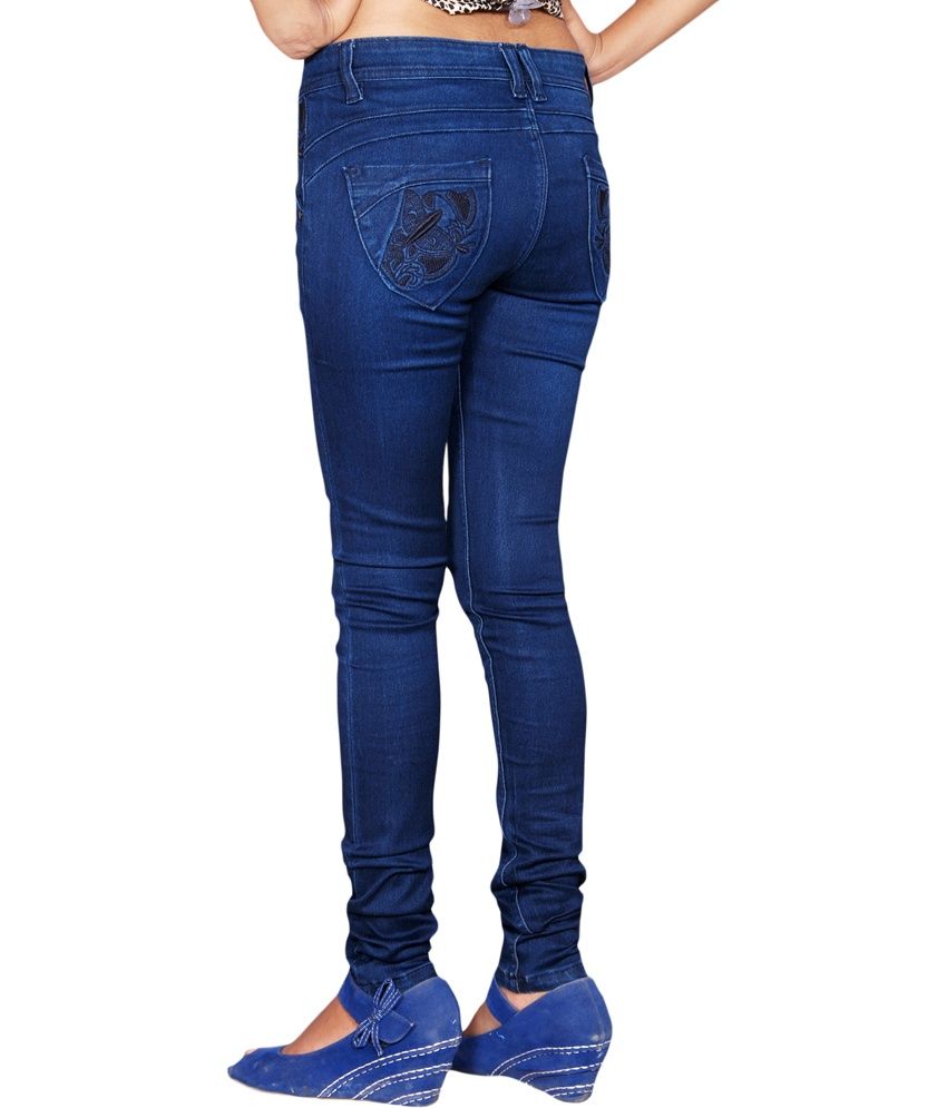 navy blue jeans women's