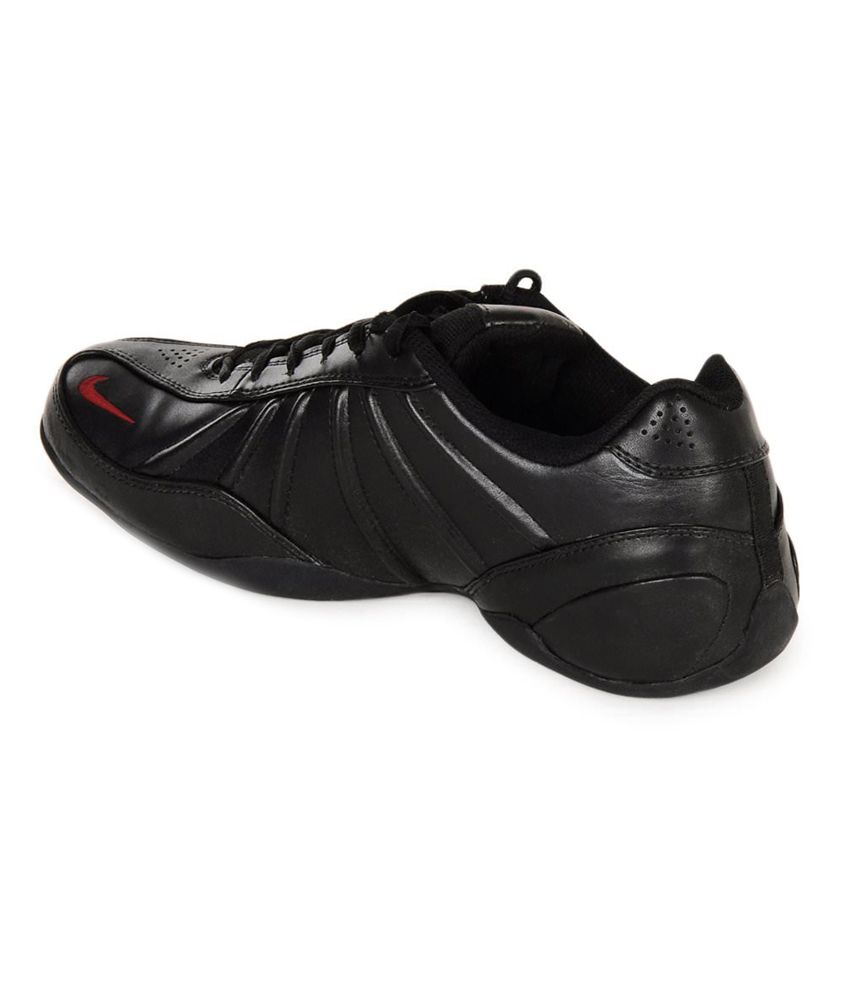 nike black leather shoes