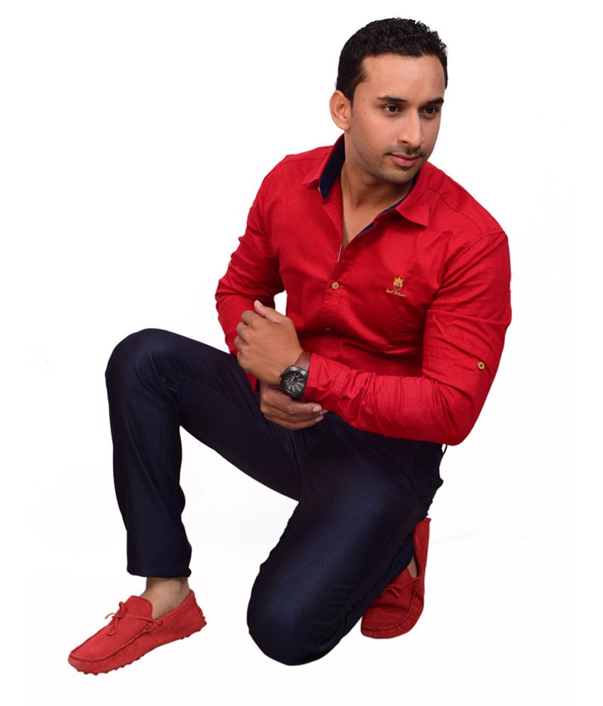 Red Flame Red Casual Shirt - Buy Red 