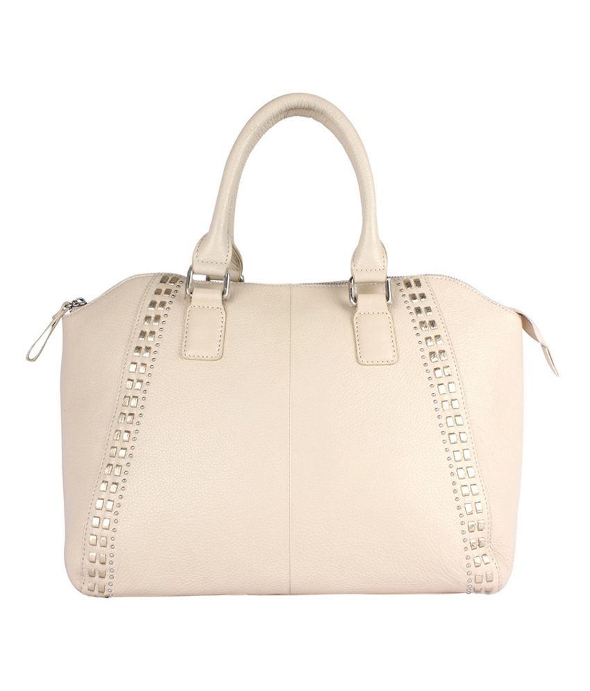 Spazio White Leather Shoulder Bags - Buy Spazio White Leather Shoulder ...