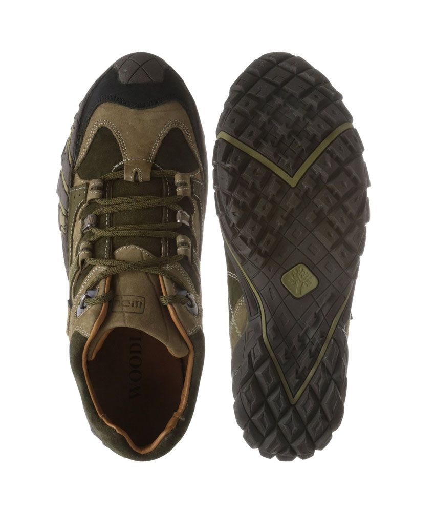 woodland leather sports shoes