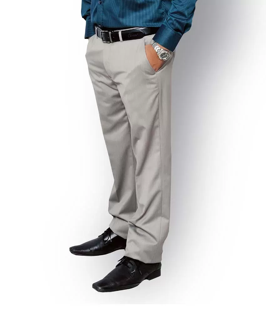 Buy J Hampstead Men Slim Fit Formal Cotton Trousers - Trousers for Men  25639538 | Myntra