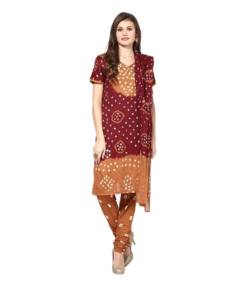 bandhani cotton churidar material
