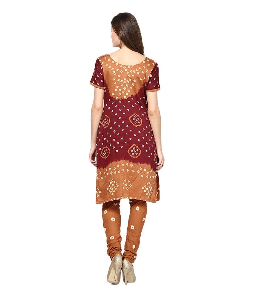 bandhani cotton suits online