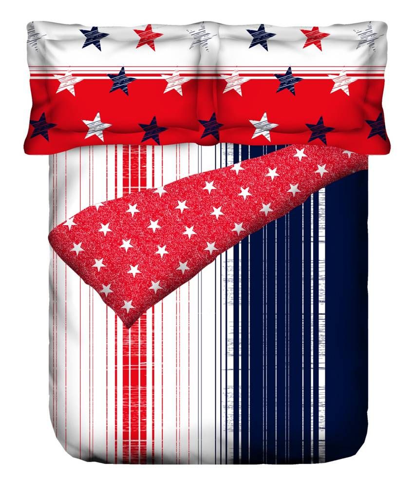 Portico New York White & Blue Stripes Cotton Comforter Buy Portico