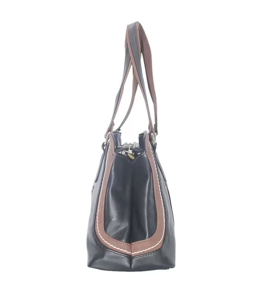 ENIGMA Leather Italian leather Shoulder Bag Handbag black 2-0703G△ | eBay