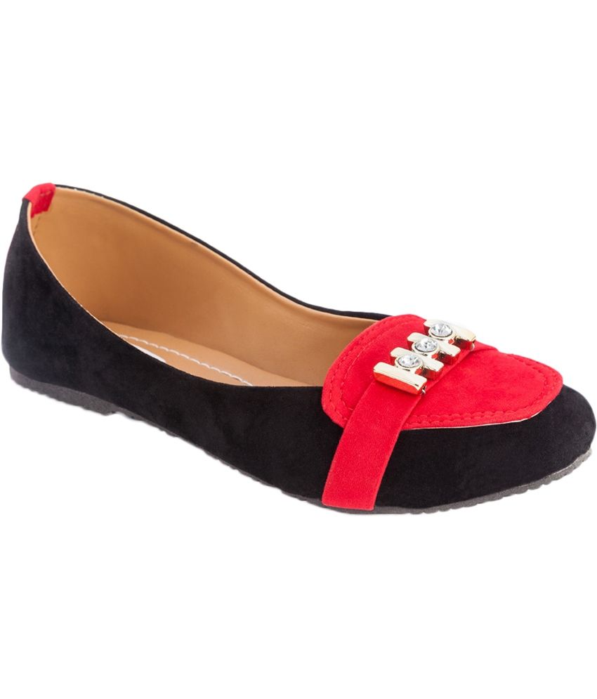 New Look Womens Mirza Black \u0026 Red Belly 