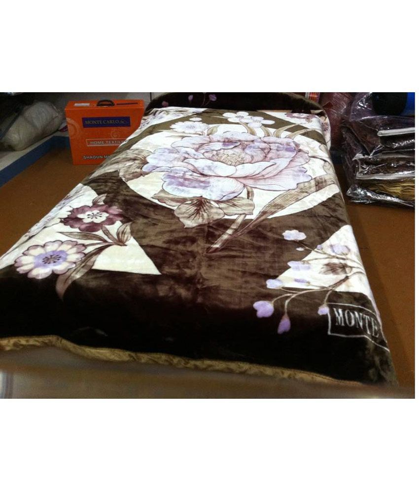 Monte Carlo Green Polyester Floral Blanket Buy Monte Carlo Green