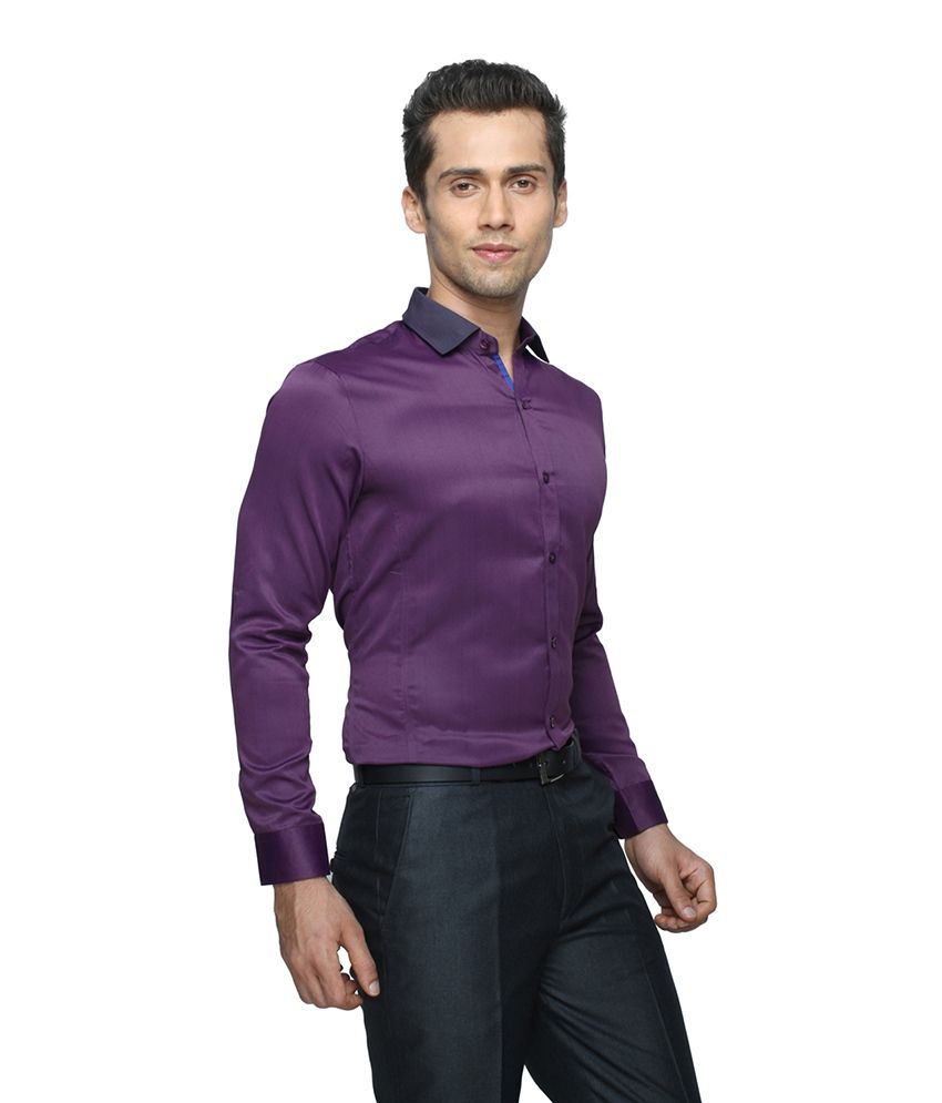 purple party wear shirt