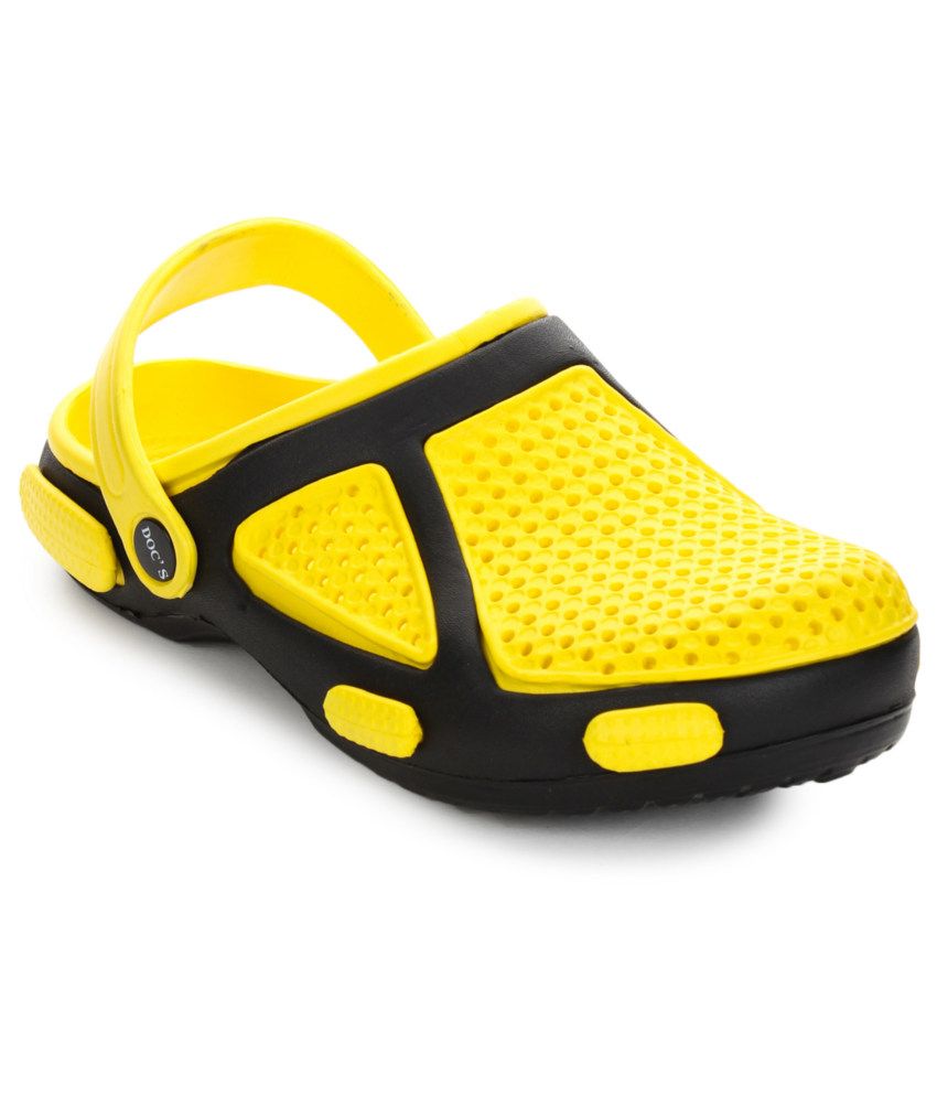 yellow clog heels
