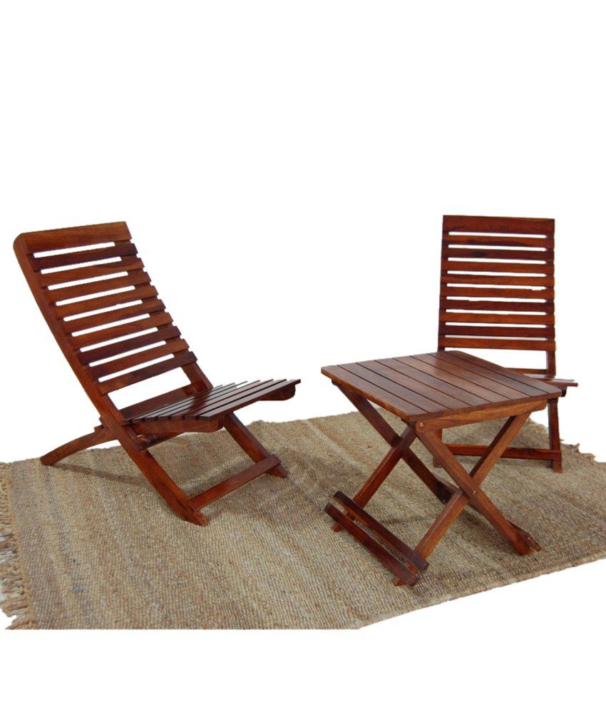 Folding garden / Patio Set of 3 (2 Chairs and 1 Table) - Buy Folding